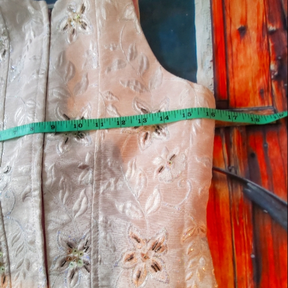 Top shiny with beads.